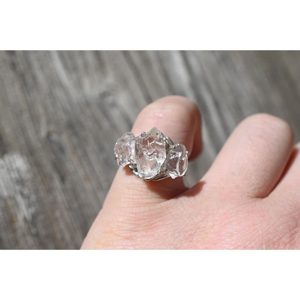 Engagement ring Lake county diamond  sterling silver size 3 4 5 6 7 8 9 10 11 12